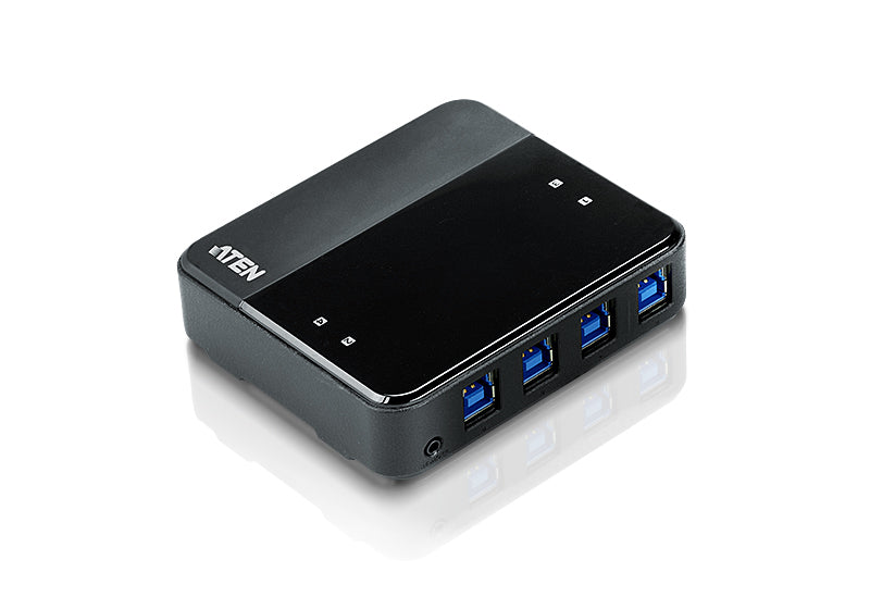 ATEN US434-AT | US434 USB 3.0 Peripheral Switch, 4 x PCs/4 x USB-A, Remote Selector
