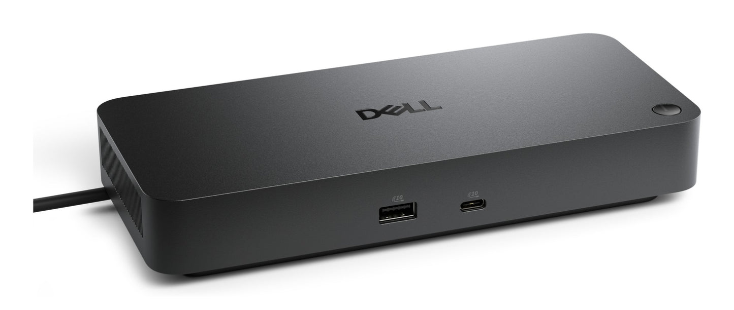 Black dell 210-bthf wd25tb4 pro thunderbolt 4 usb-c docking station with multiple ports and sleek minimalist design