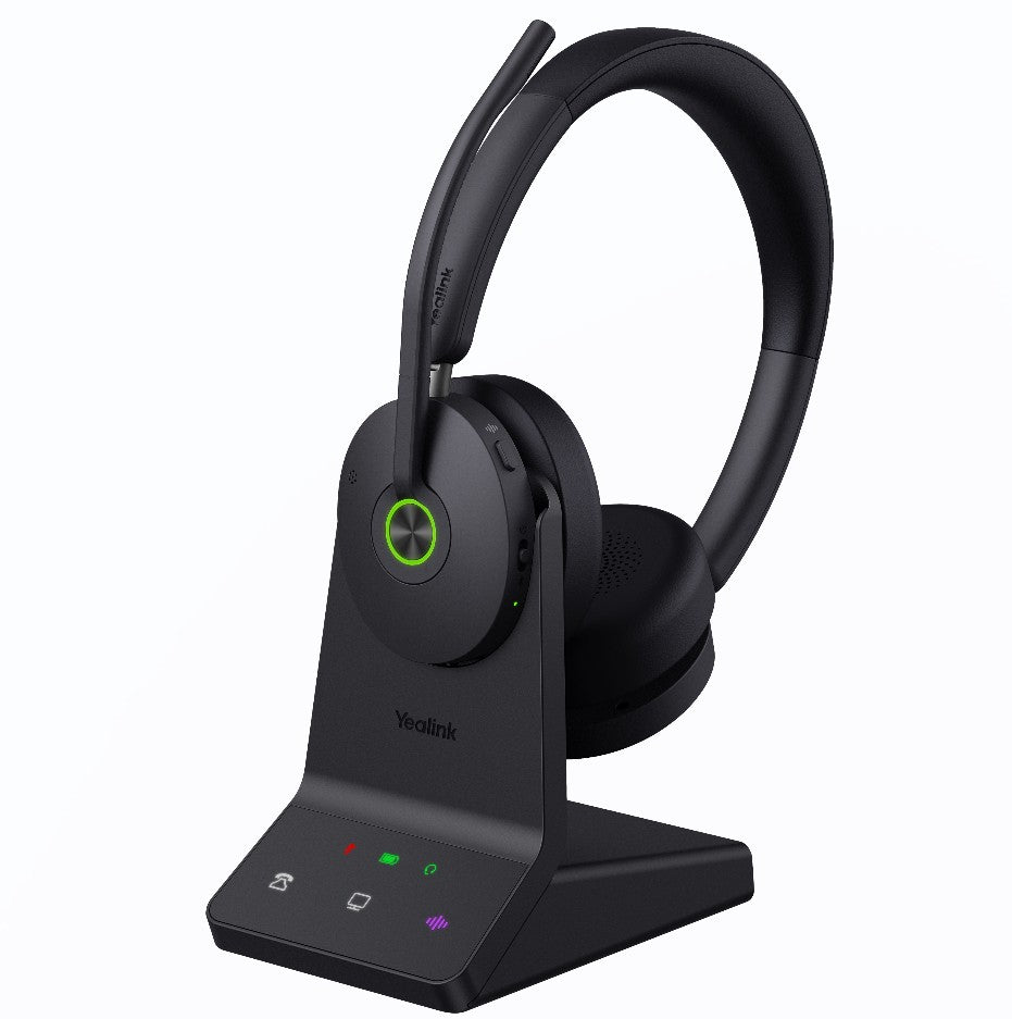 Yealink WH68 UC | WH68 Dual UC DECT & Bluetooth Wireless Headset, 4-Mic Hybrid ANC, Noise Cancellation