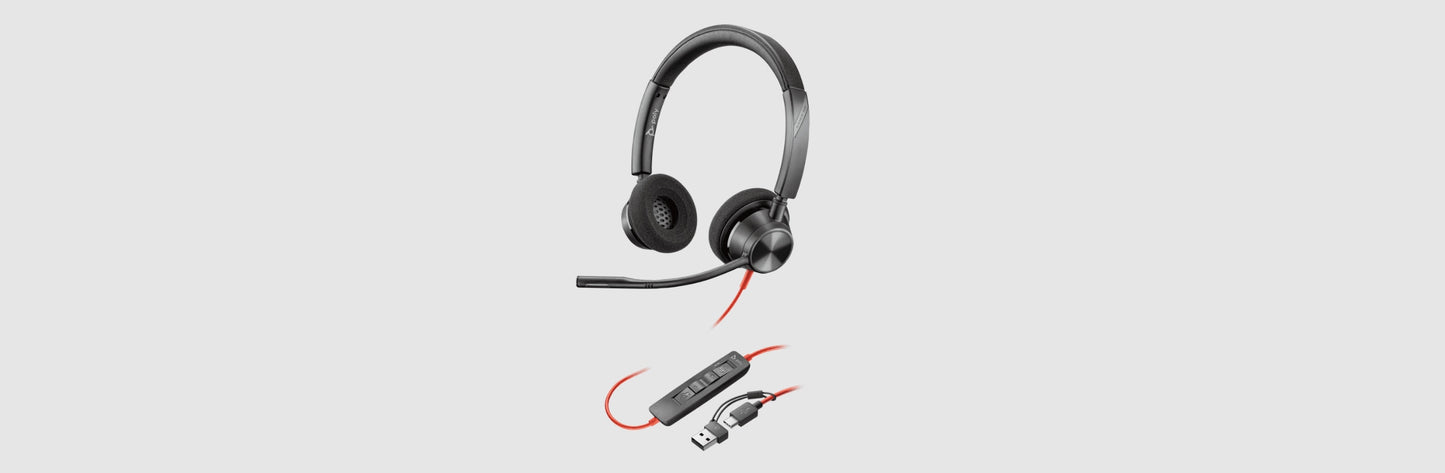 Poly 9Q196AA | Blackwire 3310 MS Mono USB-C Headset for Professionals