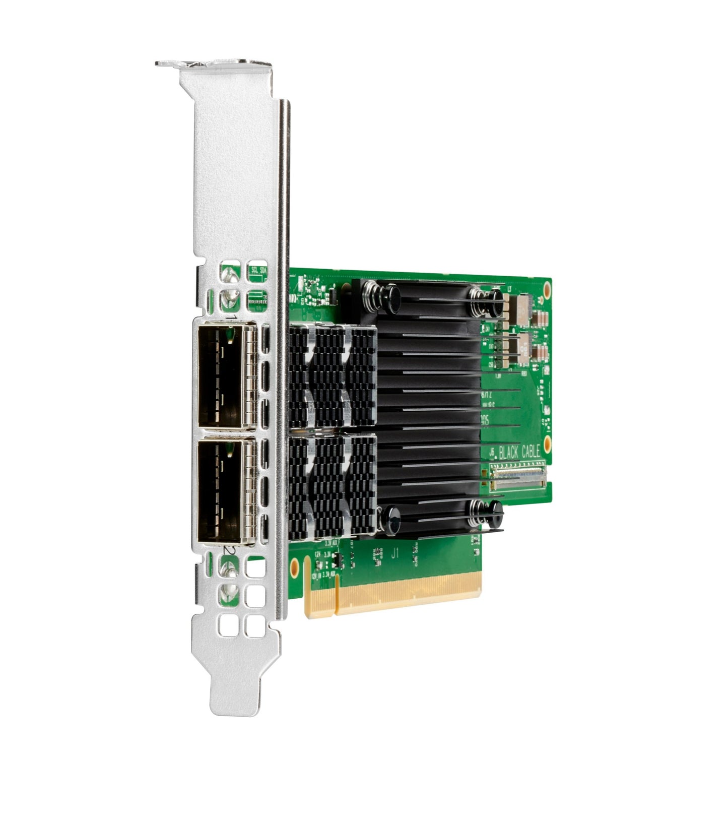 HPE P23666-B21 | MCX653106A-ECAT Transceiver, InfiniBand HDR100/Ethernet 100Gb 2-port QSFP56 PCIe4 x16 Adapter