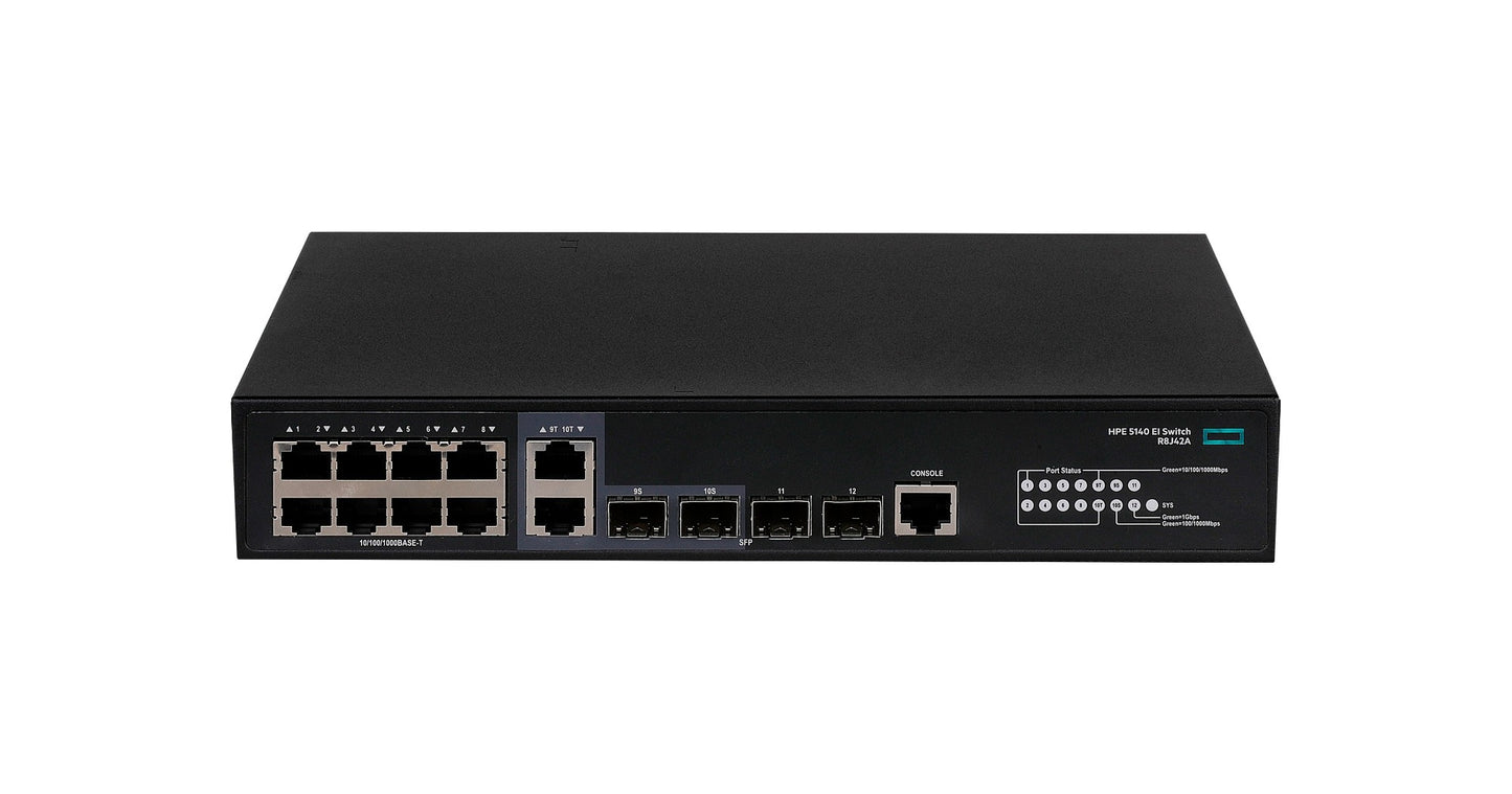 HPE R8J42A | FlexNetwork 5140 8G 2SFP 2GT Combo EI L3 Managed Switch