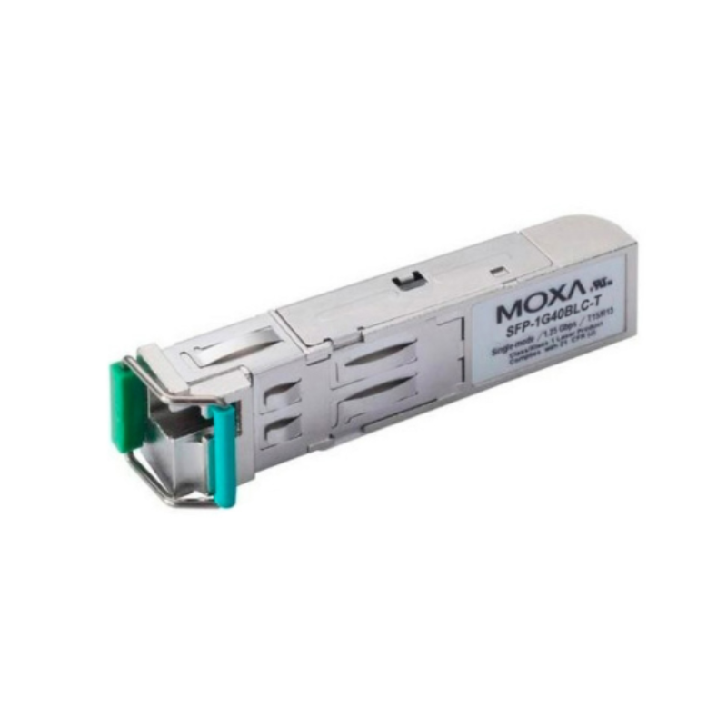 Moxa SFP-1G40BLC-T | WDM BiDi SFP Module 1000BaseSFP LC Port 40km TX 1550nm RX 1310nm -40 to 85°C Gigabit Ethernet