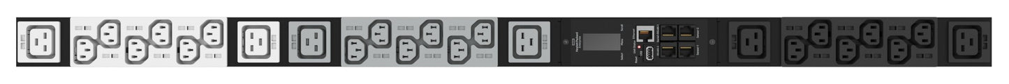 HPE P9R82A 24-outlet 0U metered PDU with black power strip and Ethernet ports