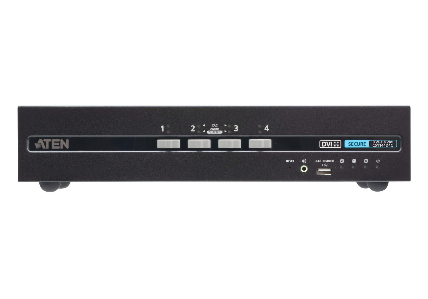 ATEN CS1144D4C-AT-U | CS1144D4C Secure KVM Switch, NIAP PP v4.0, Dual DVI, Port, USB, CAC, 4