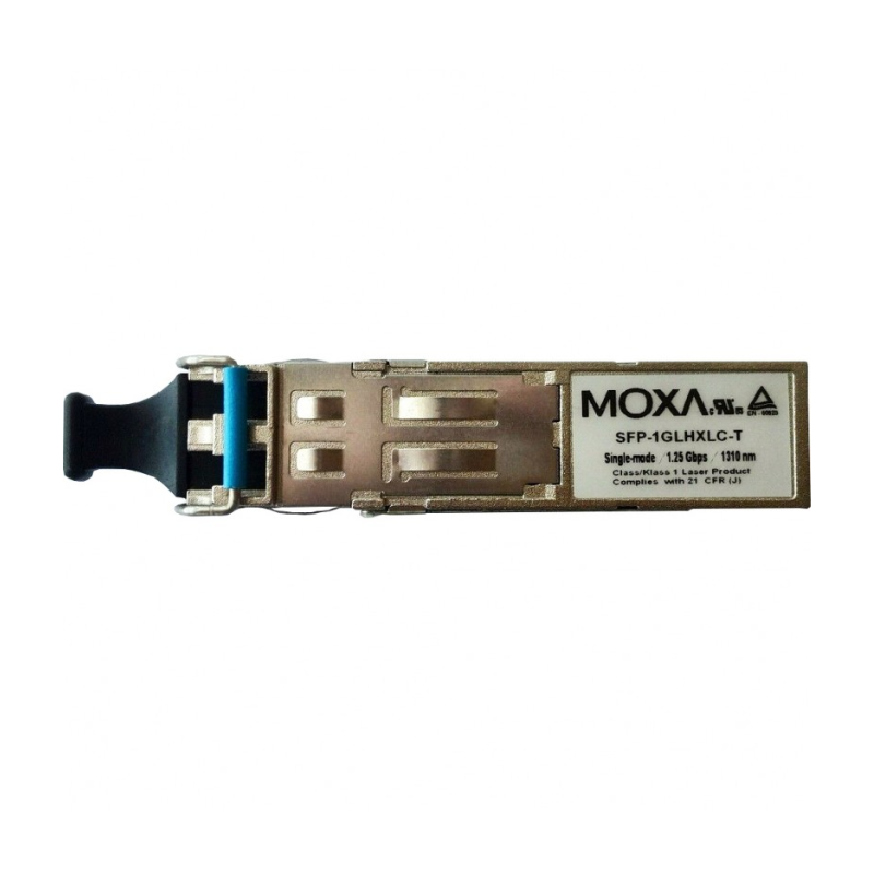 Moxa SFP-1GLHXLC-T | 1-Port 1000BaseLHX Gigabit Ethernet SFP Module, LC Connector, 40 km Range, -40 to 85°C Operating Temp