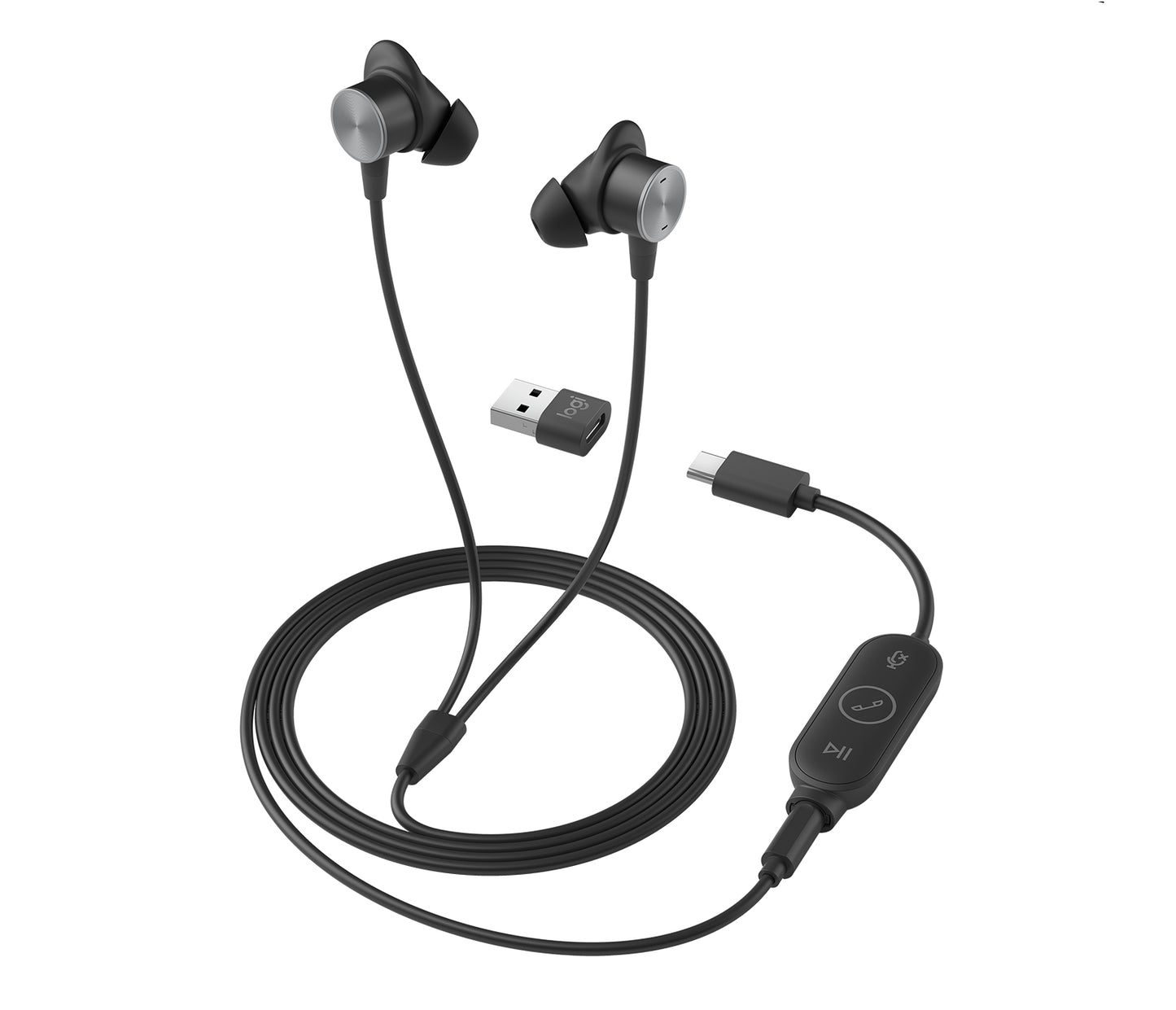 LOGITECH 981-001095 | Zone Wired Earbuds, USB-C, Noise-Cancelling Mic