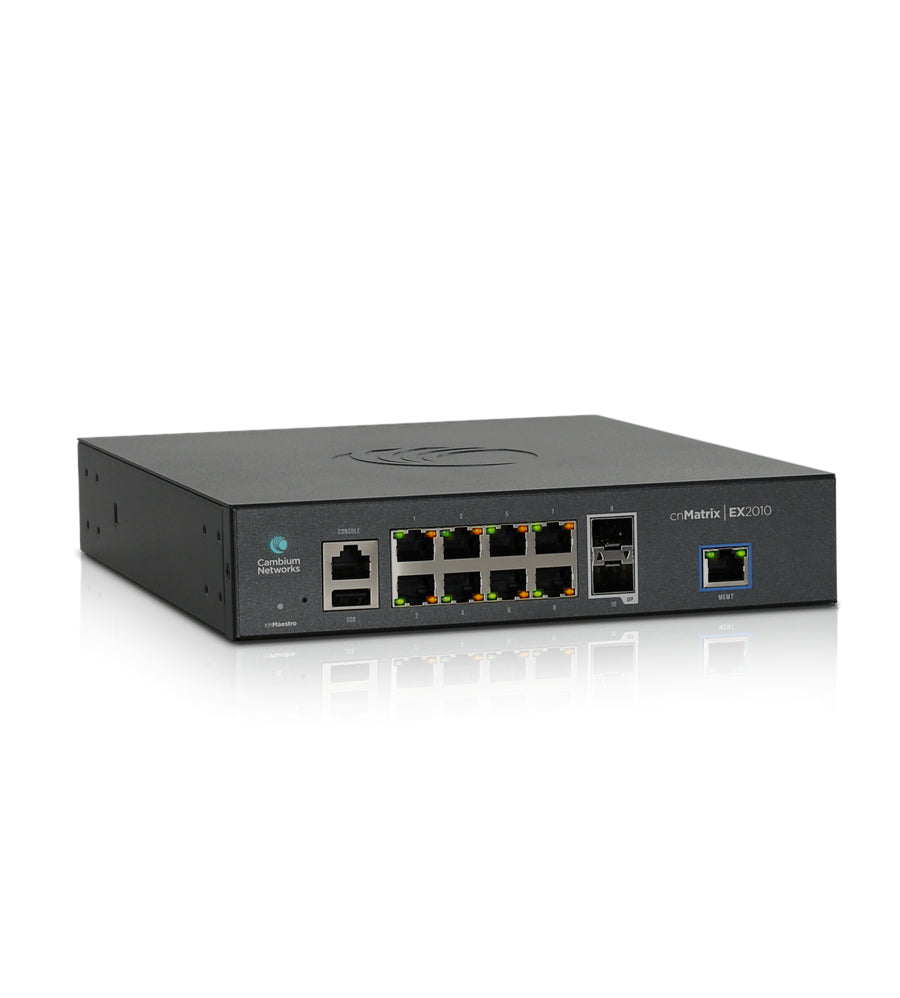 Cambium Networks MX-EX2010XXA-N | cnMatrix EX2010 Managed L2/L3 Switch, 24 x 1GbE Ports, 4 x SFP Uplinks, 1U