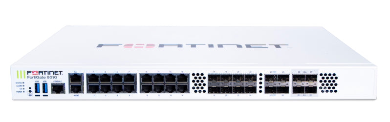 Fortinet FG-901G | 4x 25G SFP28, 4x 10GE SFP+, 17x GE RJ45, 8x GE SFP, 1U Firewall