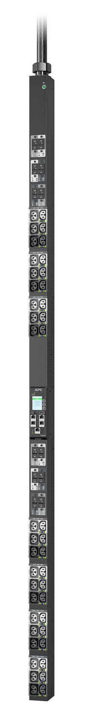 APC APDU11450SW NetShelter black metal server rack PDU with outlets and display