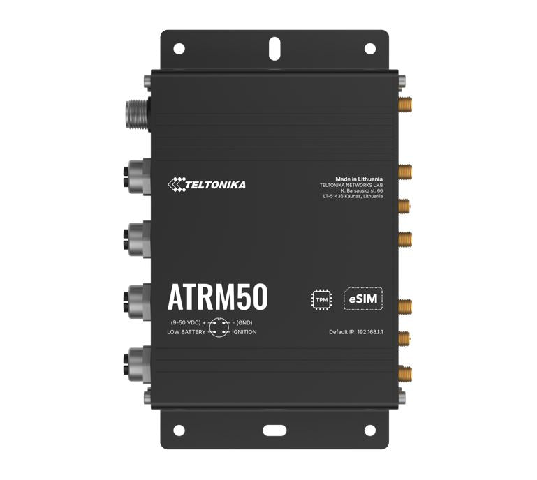 Teltonika ATRM50100000 | ATRM50 5G Rail & Transit Router, M12, Dual SIM+eSIM, 3.4 Gbps