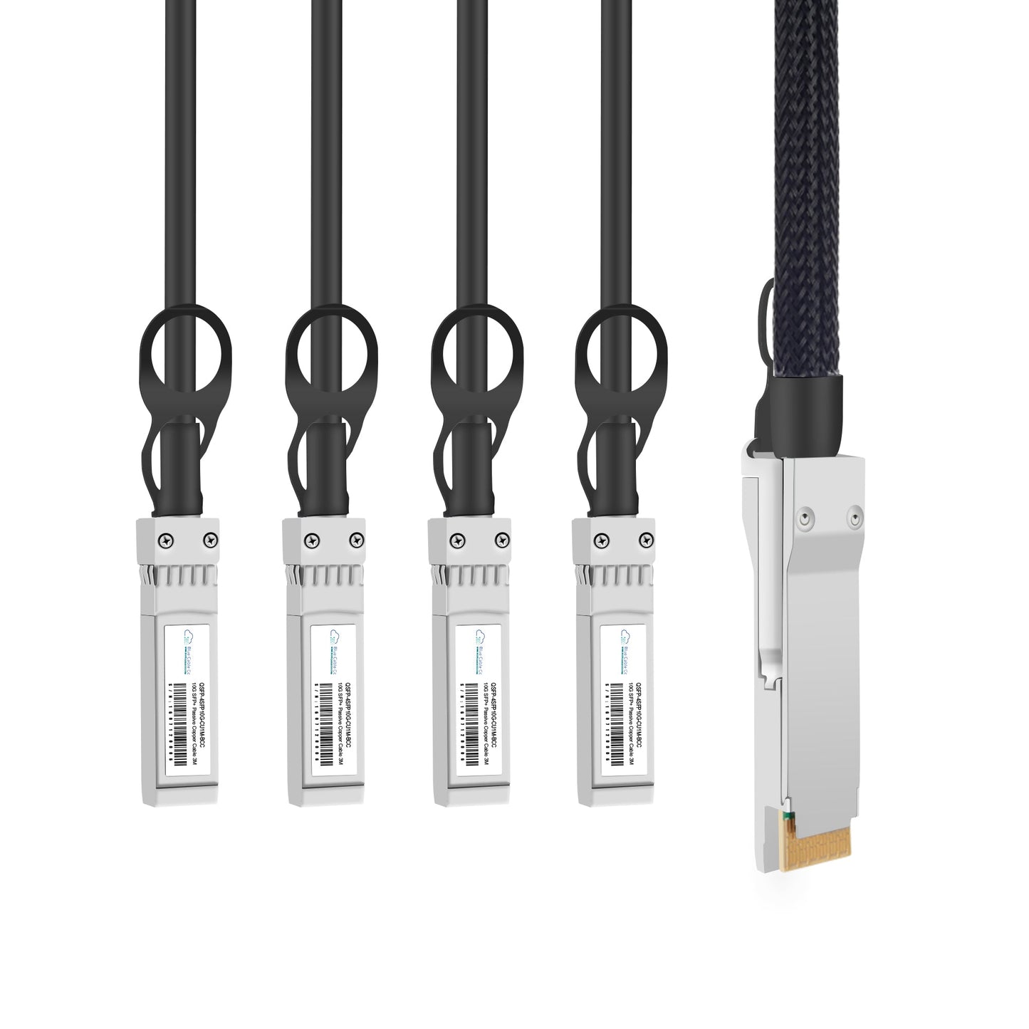 QSFP-4SFP10G-CUxM-BCC | Cisco Compatible 40GB QSFP to 4 x 10GB SFP+ Direct Attach Breakout Cable | 1M to 5M