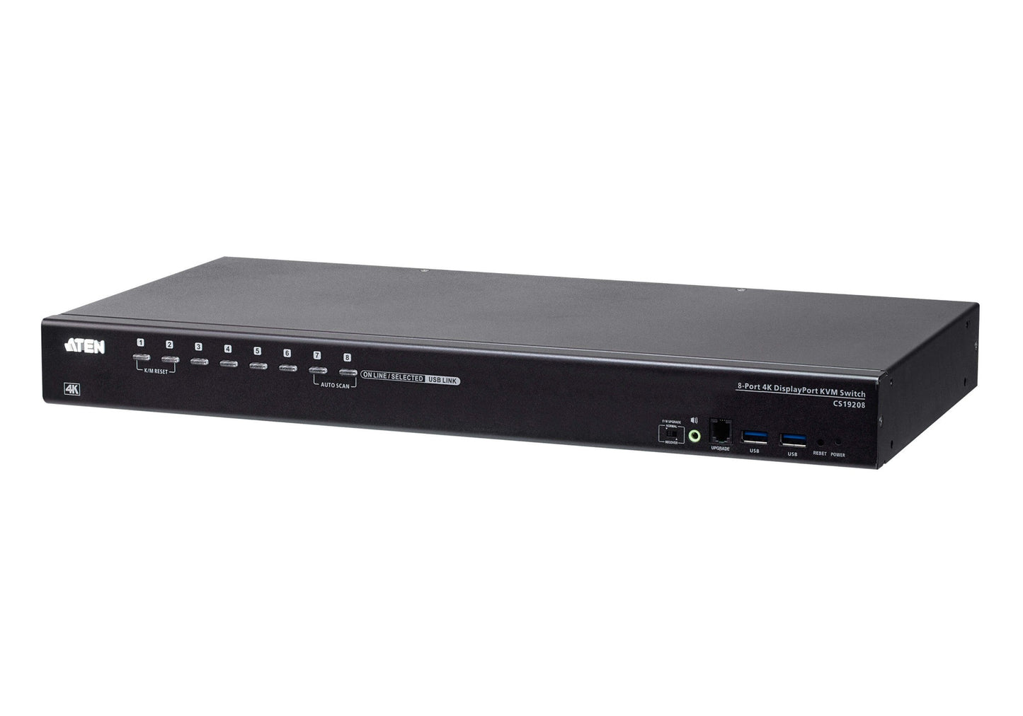 ATEN CS19208-AT-U | CS19208 8-Port DisplayPort KVM, 4K60, USB 3.0 Hub, Audio
