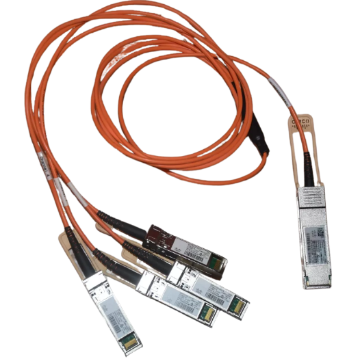 QSFP-4X10G-AOCxM-BCC | Cisco Compatible 40GB QSFP to 4 x 10GB SFP+ Active Optical Breakout Cable | 1M to 10M