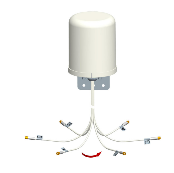 Fortinet FANT-06ABGN-0606-O-N 6dBi Wi-Fi omni antenna with 6 N-type connectors