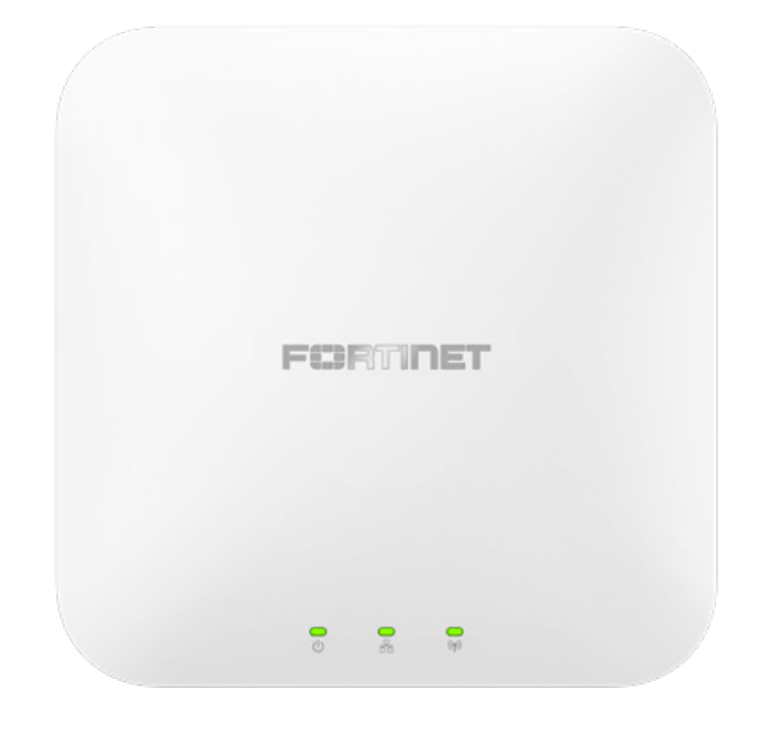Fortinet FAP-231K-N Wi-Fi 7 tri-band AP with three green lights