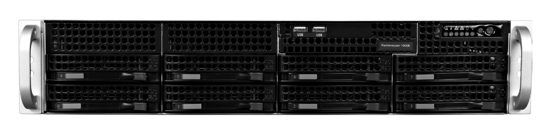 Fortinet FAZ-1000E-USG FortiAnalyzer-1000E black server rack with drive bays