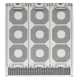 Fortinet FS-AX9004G-FAN module with white rack and 3x3 ventilation grilles