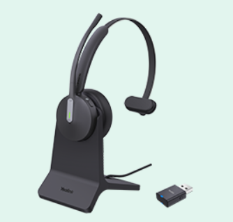 Yealink WH64-H-M-CH-MS mono hybrid headset with adjustable headband and earcups