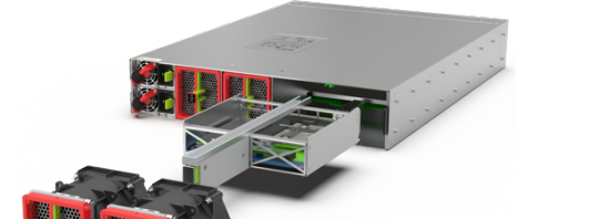 Arista DCS-7001-SUP-A supervisor with silver rack, red/green components