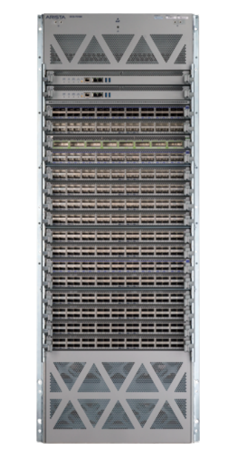 Arista DCS-7516R-BND silver server rack with triangular vents