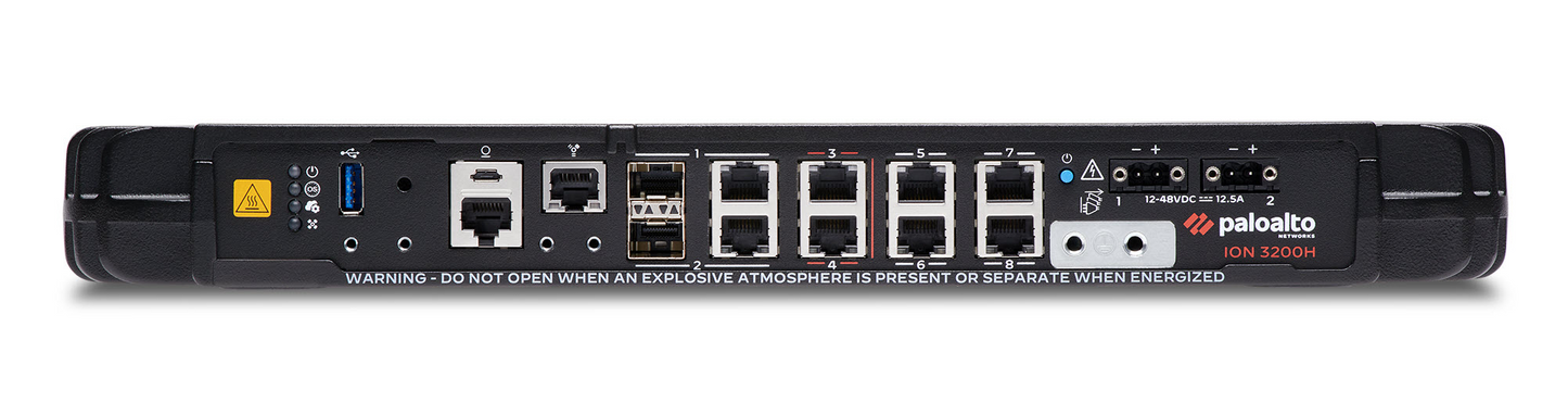 Palo Alto ION 3200H temperature hardened appliance rear view