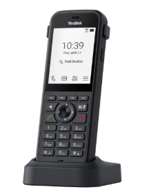 Black yealink mp66w-teams rugged cordless phone with touchscreen and physical keypad for wifi 6e connectivity