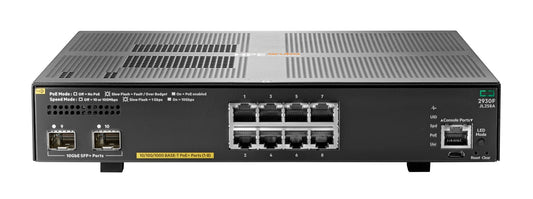 Aruba JL258A | 2930F 8G PoE+ 2SFP+ Managed Switch, 8 PoE+ Ports, 2 SFP+ Uplinks
