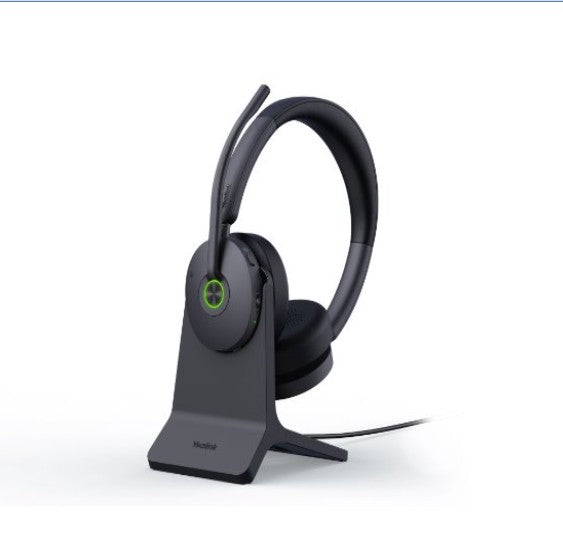 Yealink WH68-H-CS | WH68 Hybrid Wireless ANC Stereo Headset, DECT & Bluetooth, Charging Stand