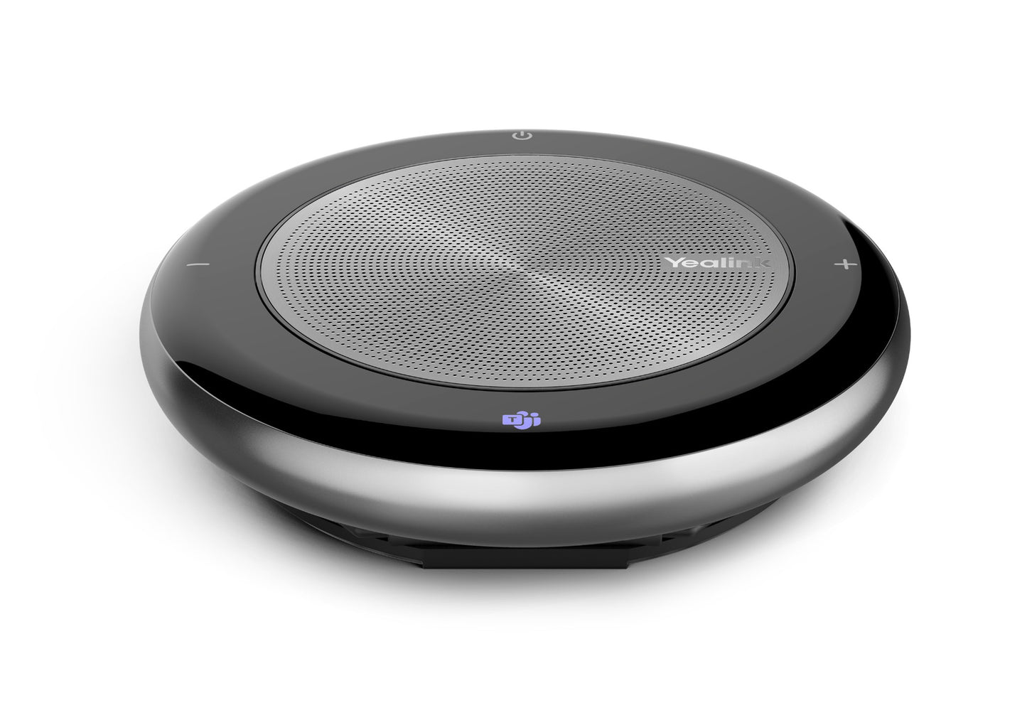 Yealink CP700-BT-TEAMS black silver circular conference phone with perforated grille
