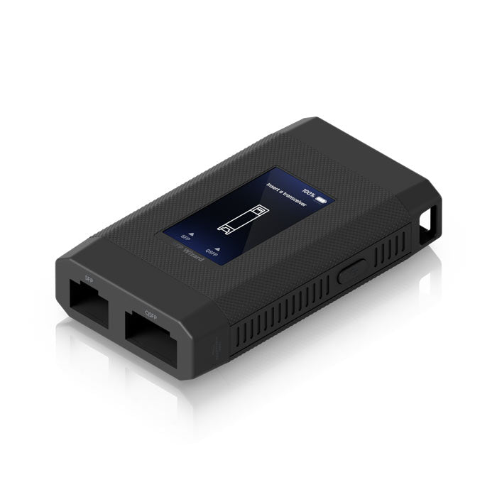 Ubiquiti UACC-SFP-Wizard black USB-C to Ethernet adapter with screen