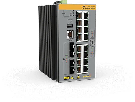 Allied Telesis AT-IE340-20GP-80 | IE340 Series 20 x 1GbE PoE Ports, Managed L3 Switch