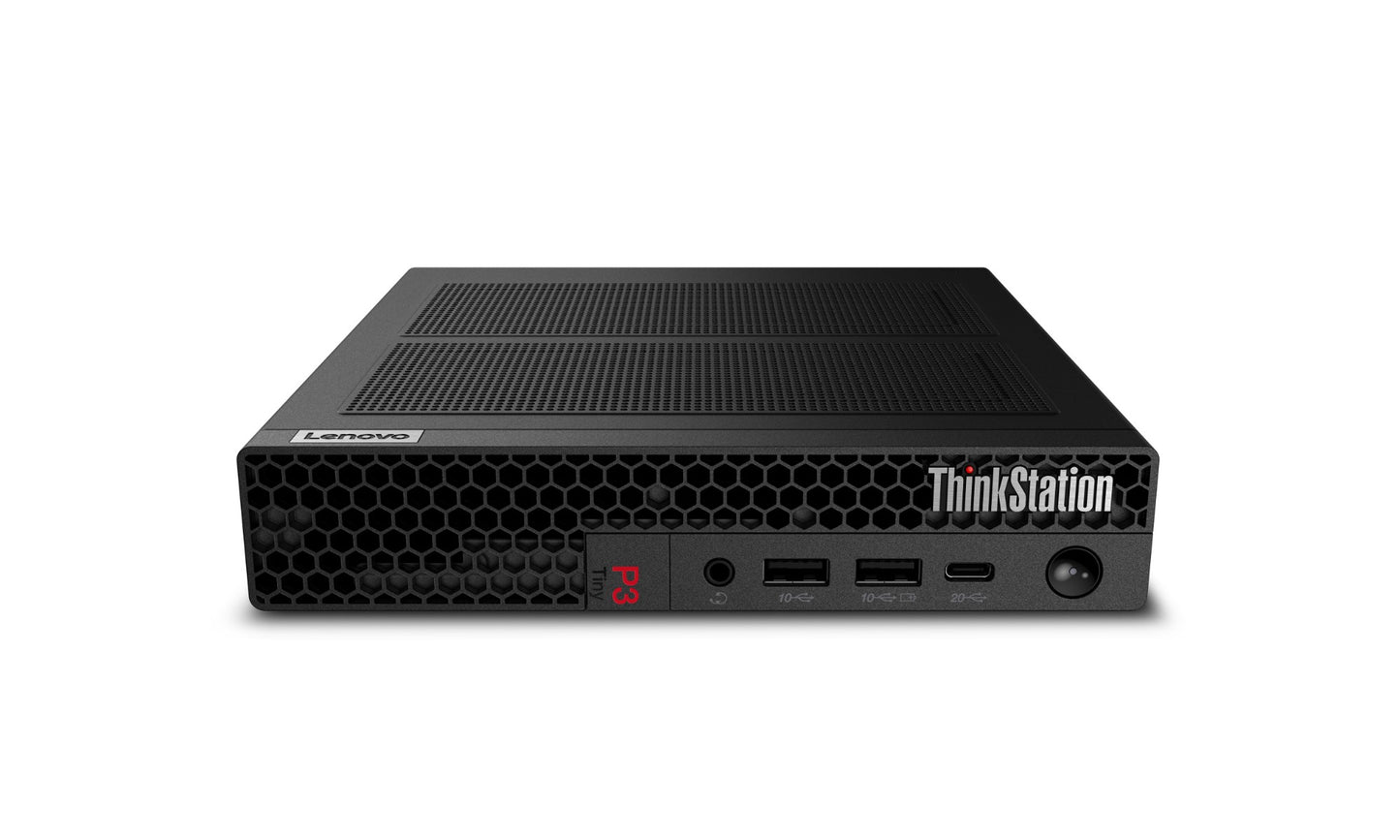 Lenovo ThinkStation P3 Tiny Gen 2 with honeycomb front panel
