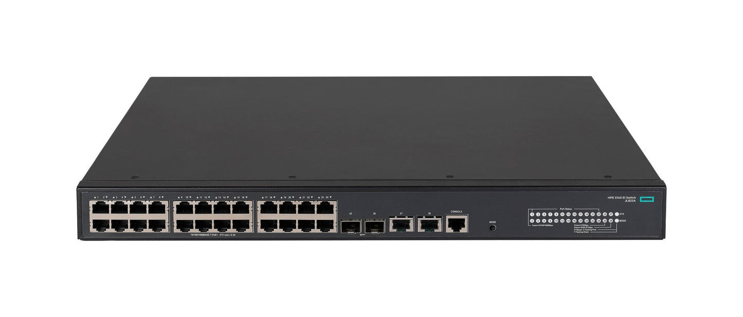 HPE JL823A | 5140 24G PoE+ 2SFP+ 2XGT EI Managed L3 Gigabit Switch