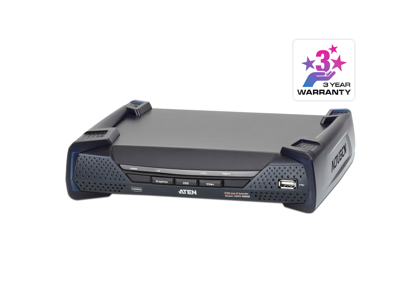 ATEN KE8950R-AX-U | KE8950R 4K HDMI KVM over IP Receiver, Single Display, USB 2.0