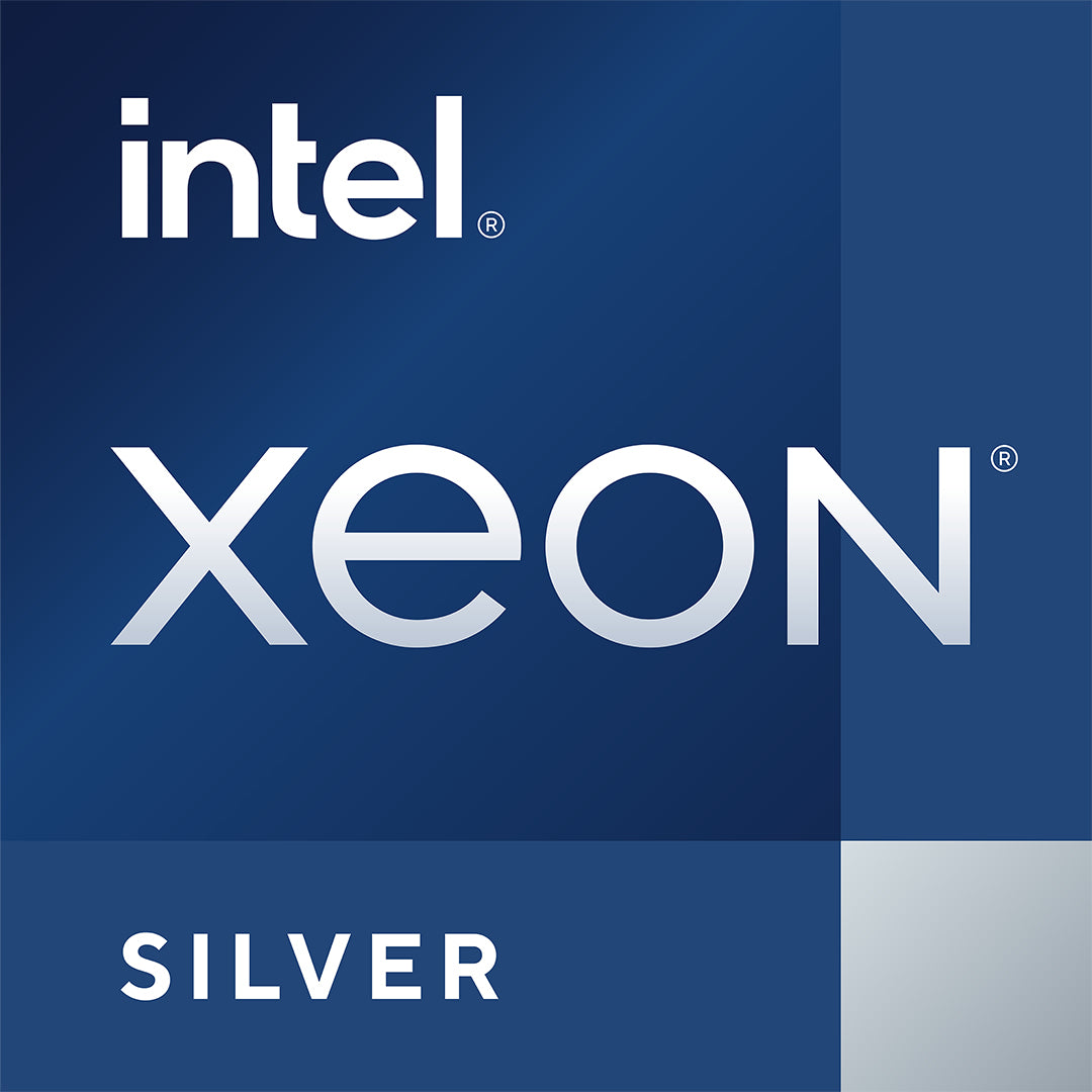 Intel Xeon Silver 4514Y processor logo on blue gradient background