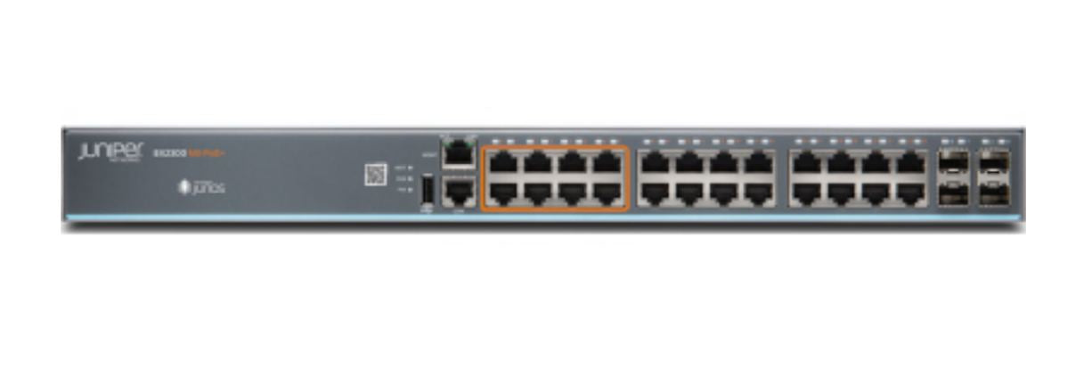 Juniper EX2300-24MP | EX2300 Series 24 x 1GbE PoE+ Ports, 4 x SFP Uplinks, 1U Switch