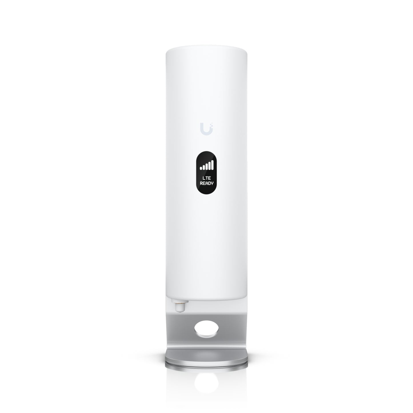 Ubiquiti U-LTE-BACKUP-PRO white cylindrical LTE antenna with silver base
