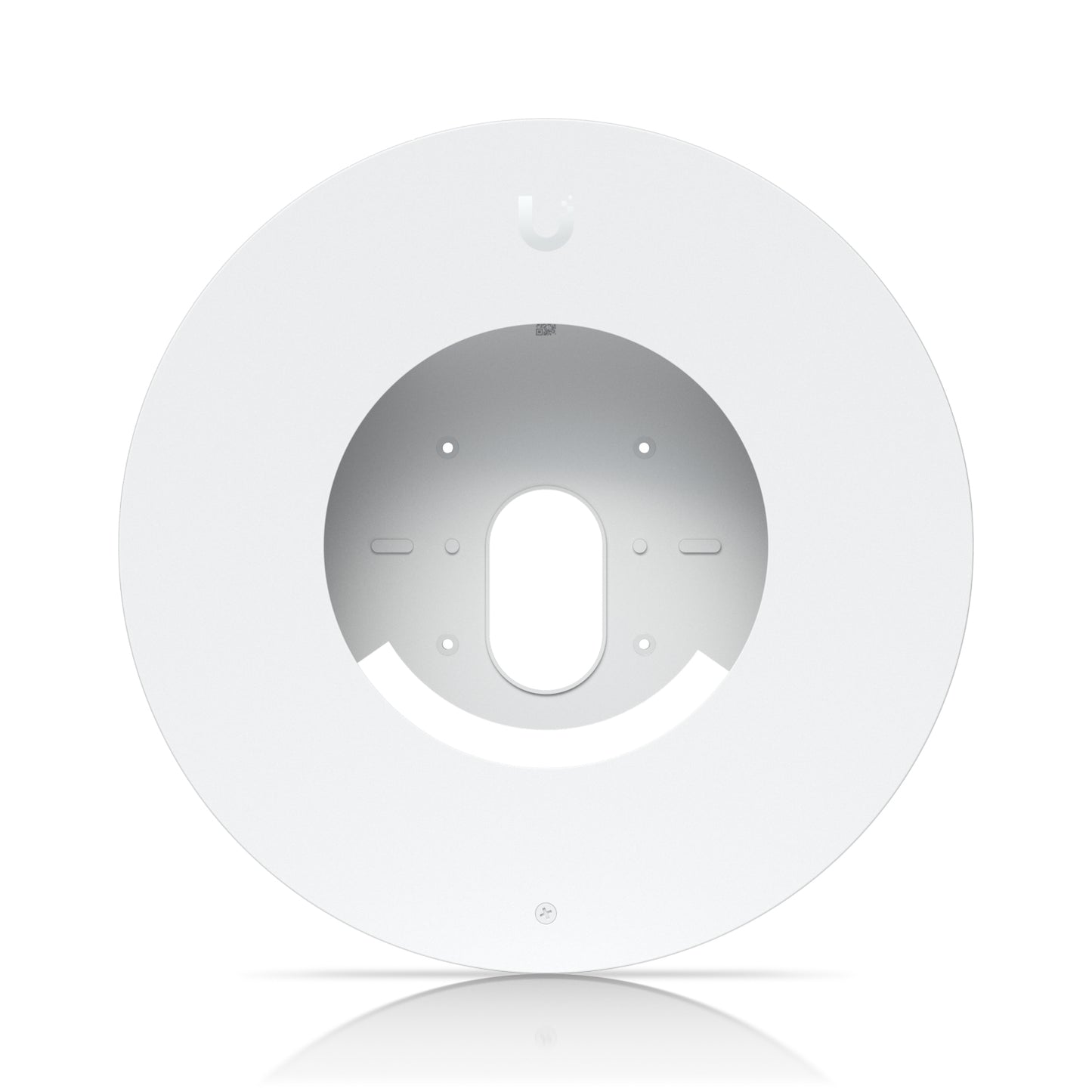 White Ubiquiti G6 Dome flush mount plate with screw holes