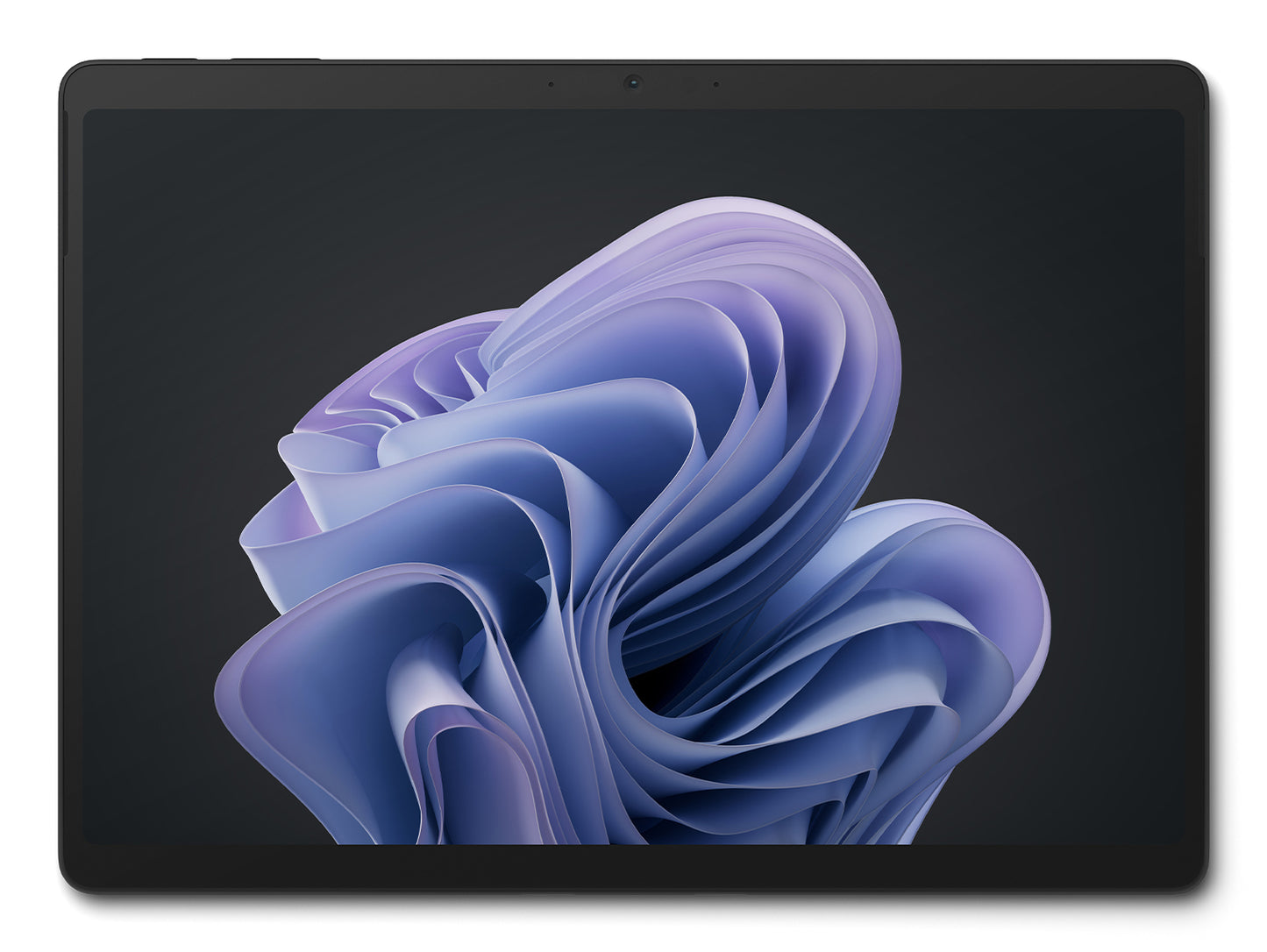 Microsoft Surface Pro 10 with swirling blue purple wallpaper on 13in display