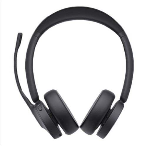 Black yealink wh64-d-h-cs over-ear wireless headset with flexible microphone arm and sleek modern design