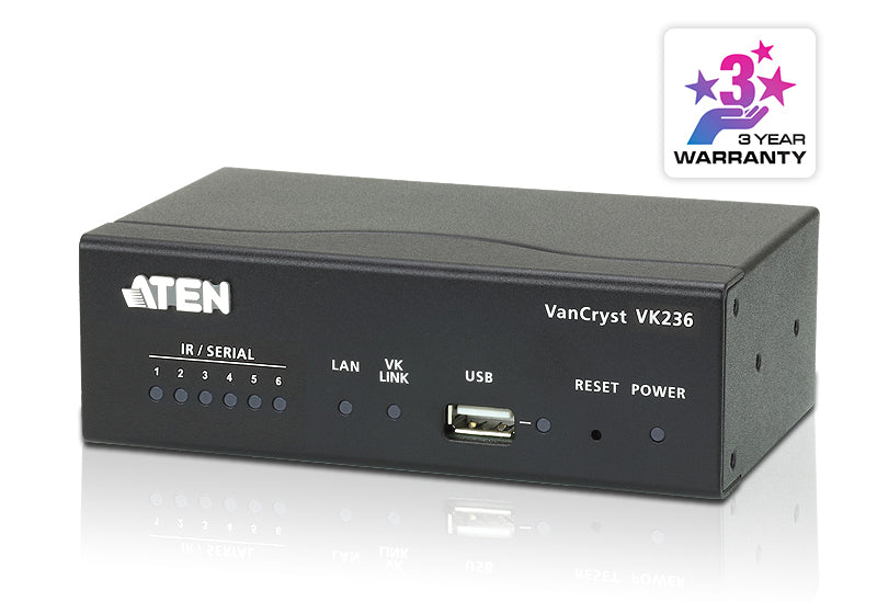ATEN VK236-AT | VK236 | 6-Port IR/Serial Expansion Box, 6 x IR/RS-232, PoE