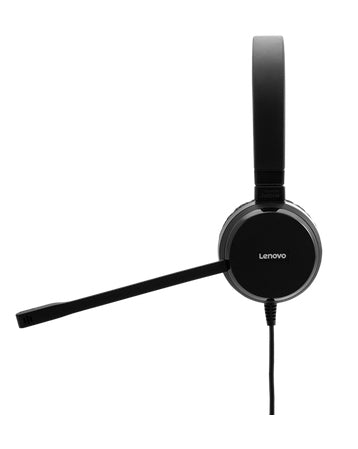 Lenovo 4XD0S92991 | Pro Wired Stereo VOIP Headset, Head-band, Black