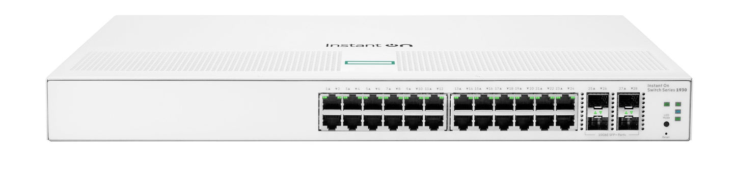 Aruba JL682A | 24G 4SFP/SFP+ Managed Switch, 1U, Instant On 1930 Series