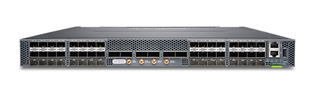 JUNIPER ACX7100-32C-DCO-KT | ACX 7100 Chassis with 32 SFP56 Ports, 6 QSFP56 DD Multi-Rate Ports, DC PSU, AFO, TAA