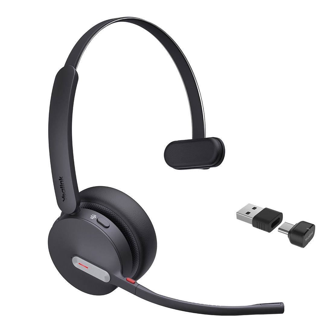 Yealink BH70-M-MS-CA | Bluetooth Mono Headset, 35h Talk, 3-Mic Noise Cancellation