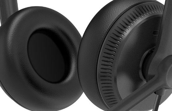 Yealink UH34-LEATHEREARCUSHION | Leather Ear Cushion Set for UH34 Headset - Enhanced Comfort