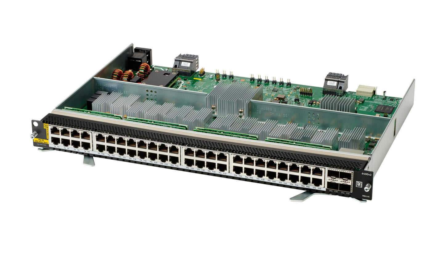 Aruba R0X41C | CX 6400 Series 48 x Smart Rate 1/2.5/5GbE Class6 PoE, 4 x SFP56 Ports Module
