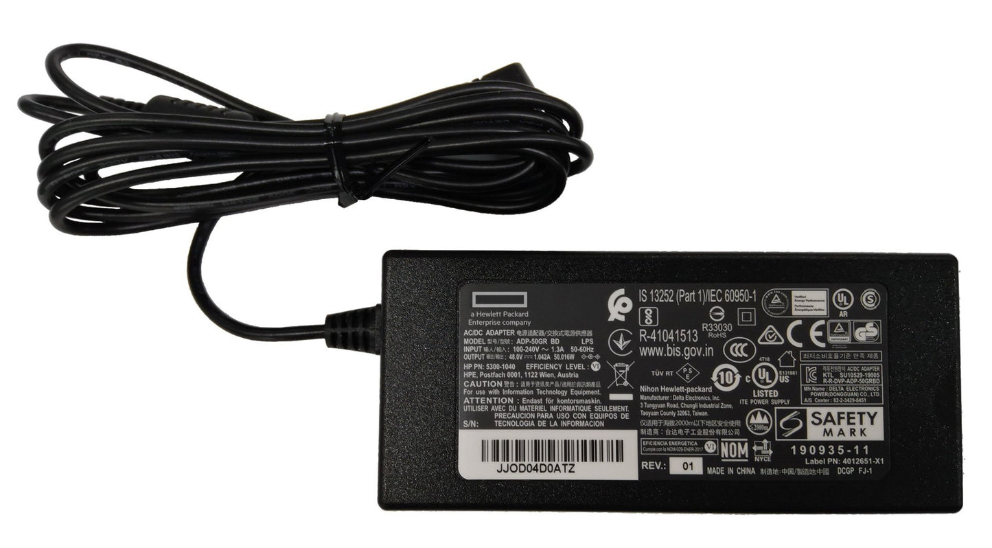 Aruba R3K01A | Aruba Networking AP-AC2-48C 48V/50W AC/DC Power Adapter, 1.35/3.5mm Connector, AU Plug
