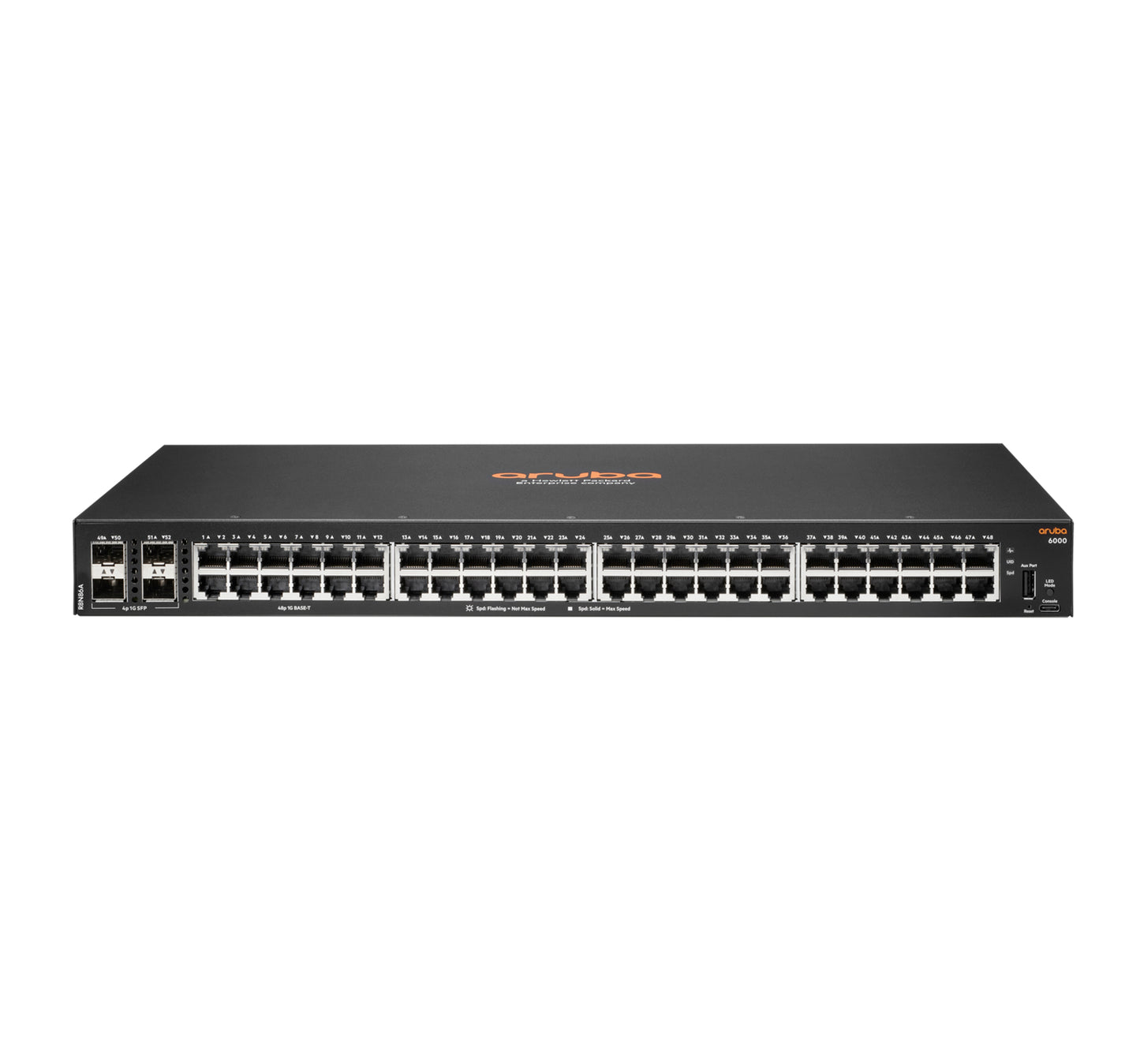 Aruba R8N86A#ABG | CX 6000 Series 48 x 1GbE Ports, 4 x SFP Uplinks, Managed L3, 1U Switch